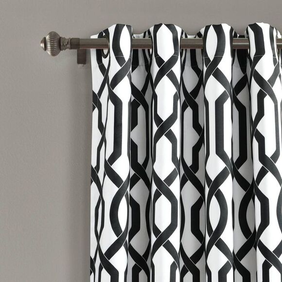 Lush Decor - 2pk 52"x84" Light Filtering Edward Curtain Panels White - Picture 2 of 4